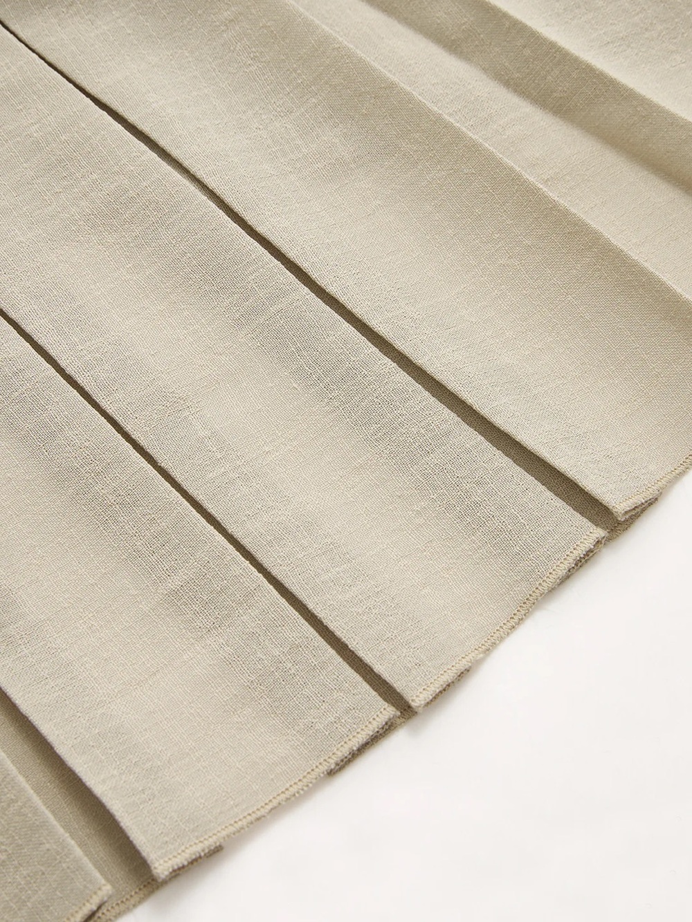 Elastic Waist Pleated Midi Skirt - Picture 5 of 5